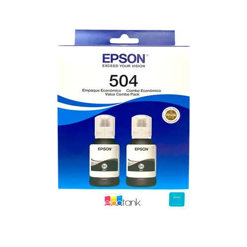 Tinta Epson T504 Pack 2 Pzas Color Negro