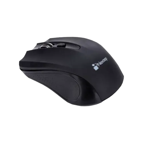 Mouse Nextep Inalambrico USB color negro 1600 DPI, baterias incluidas