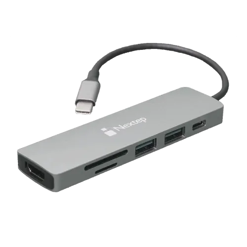 HUB NEXTEP USB-C 6 EN 1 USB 3.0 /HDMI/4K LECTOR SD-TF
