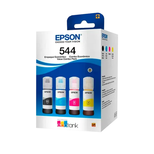 Tinta Epson T544 Pack 4 Pzas Colores Negro/Cian/Magenta/Amarillo