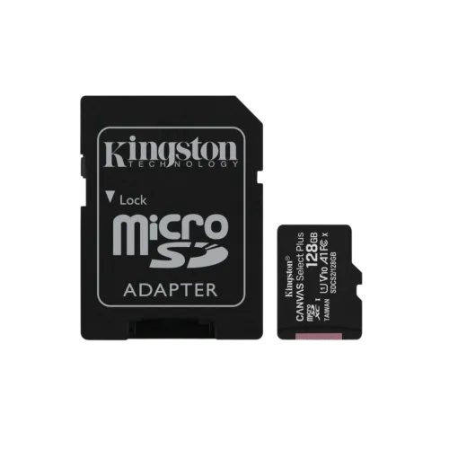 Memoria Flash KINGSTON Canvas Select Plus, 128GB MicroSD UHS-I Clase 10, con Adaptador