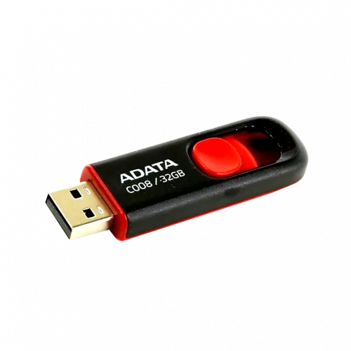USB ADATA NEGRO/ROJO C008 RETRACTIL 32GB
