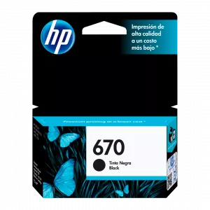 CARTUCHO TINTA ORIGINAL HP 670 NEGRO
